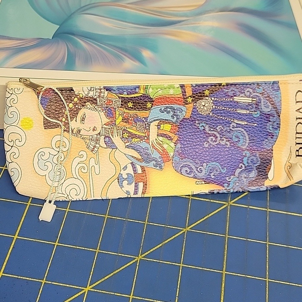 Asian Geisha Girl Cosmetic Bag 8x4" NEW